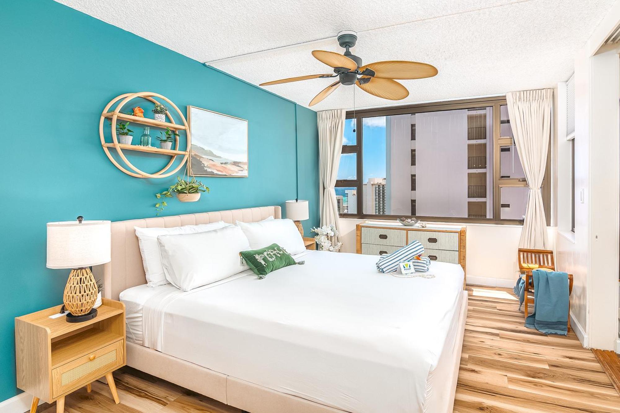 Charming 1br: Waikiki Banyan, Ocean View + Parking Appartement Honolulu